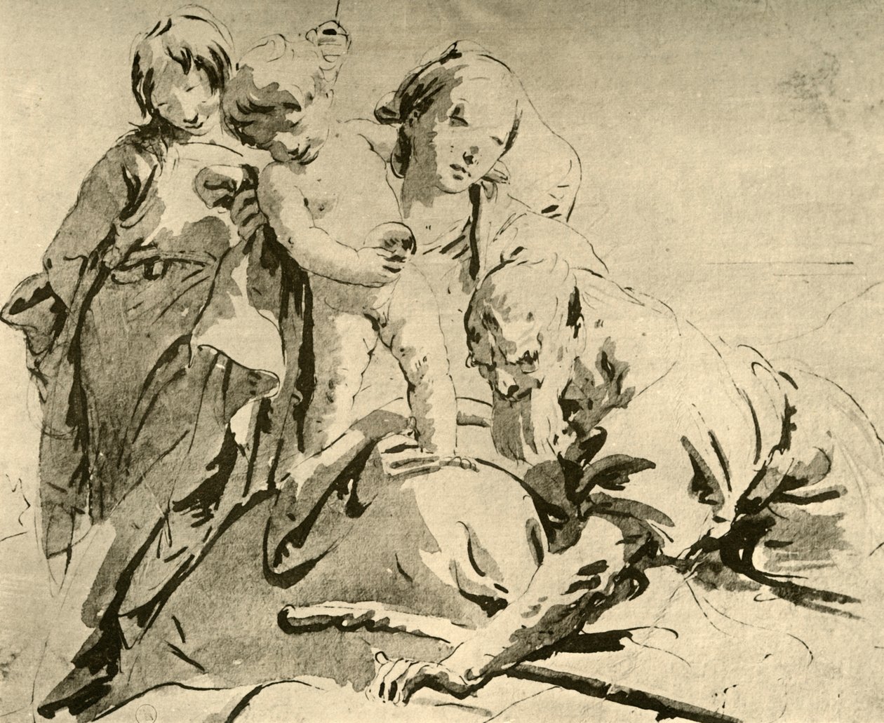 Hellige Familie, midten af det 18. århundrede, 1928 af Giovanni Battista Tiepolo