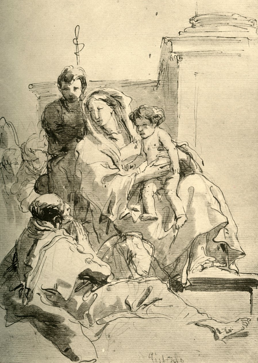 Hellige Familie, midten af det 18. århundrede, 1928 af Giovanni Battista Tiepolo
