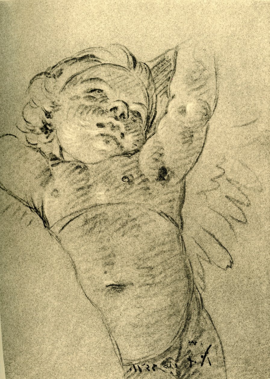 Svævende Amor, midten af det 18. århundrede, 1928 af Giovanni Battista Tiepolo