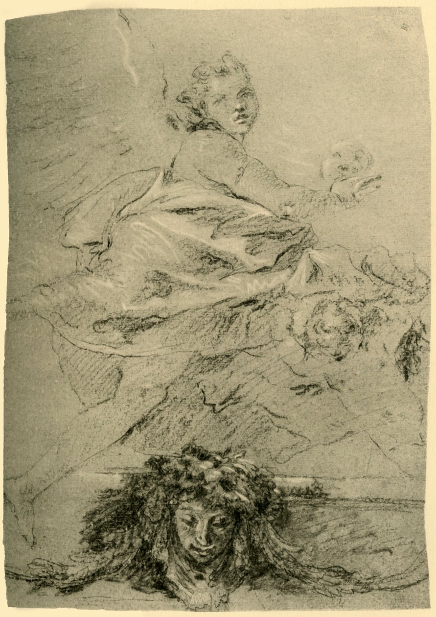 Hovering Genius, midten af det 18. århundrede, 1928 af Giovanni Battista Tiepolo