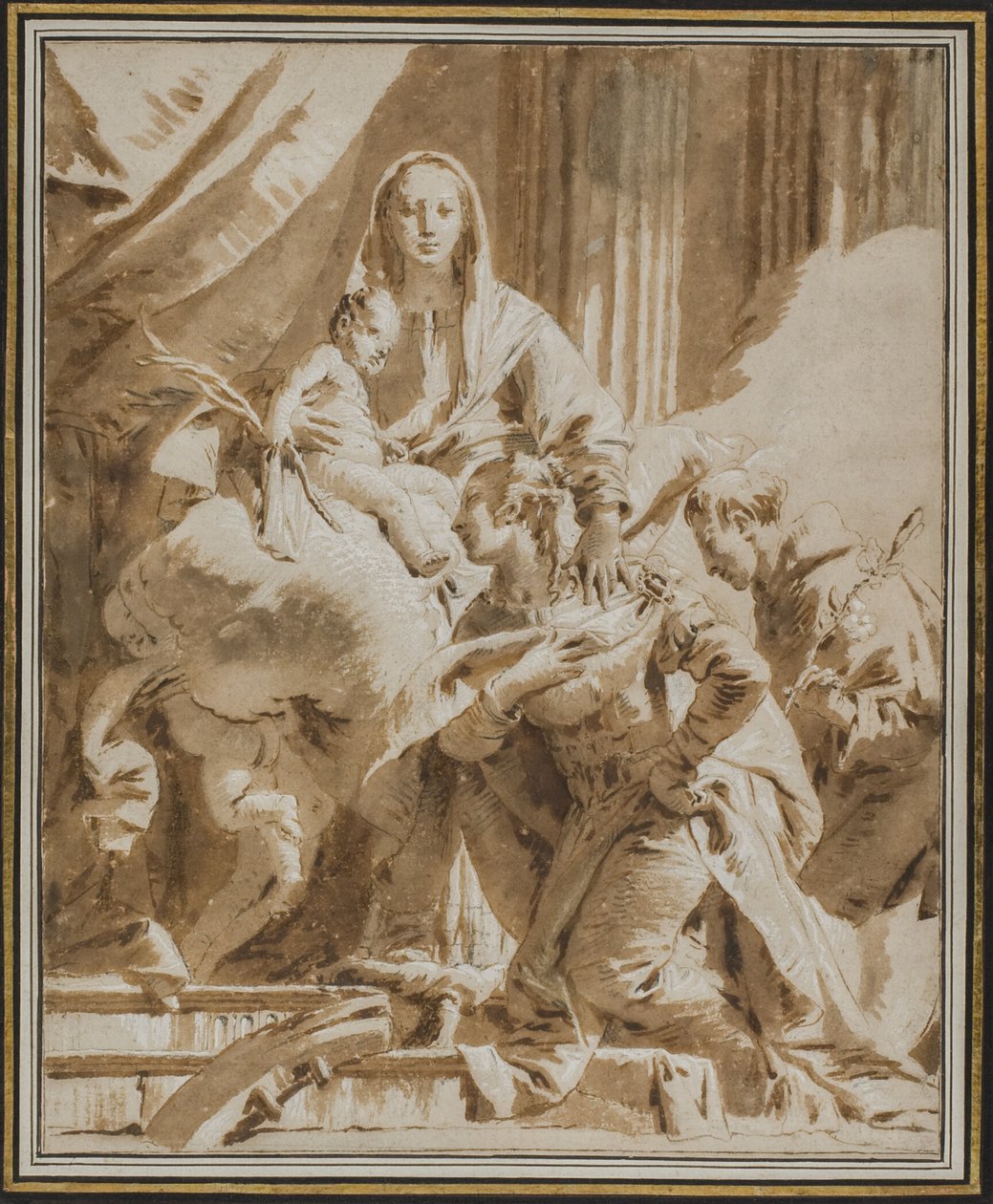 Madonna og barn med Sts Antony af Padua og Catherine af Alexandria af Giovanni Battista Tiepolo