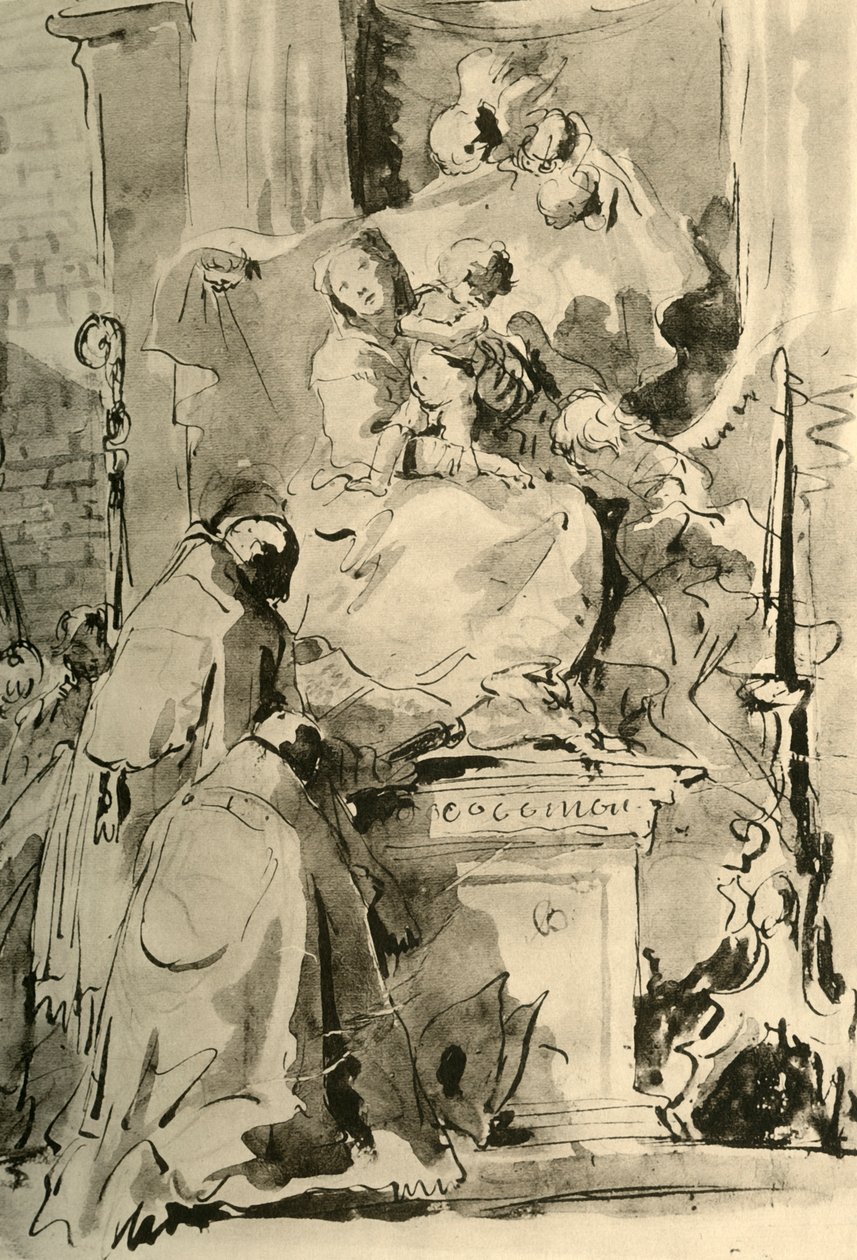 Madonna tronede og to biskopper, midten af det 18. århundrede, 1928 af Giovanni Battista Tiepolo