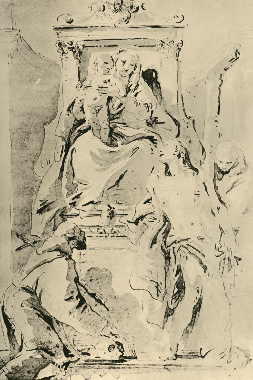 Madonna troner med de hellige, midten af det 18. århundrede, 1928 af Giovanni Battista Tiepolo