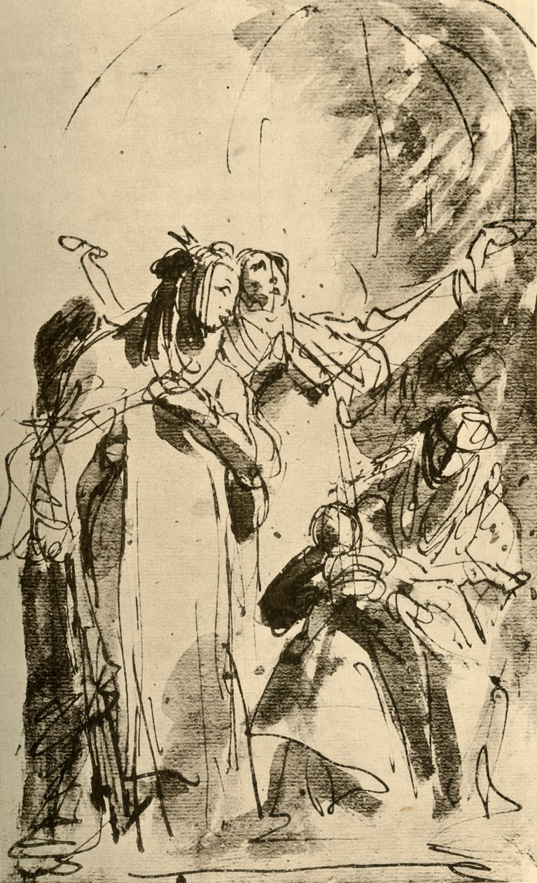 Madonna med to kvindelige hellige, 1747-1748, 1928 af Giovanni Battista Tiepolo