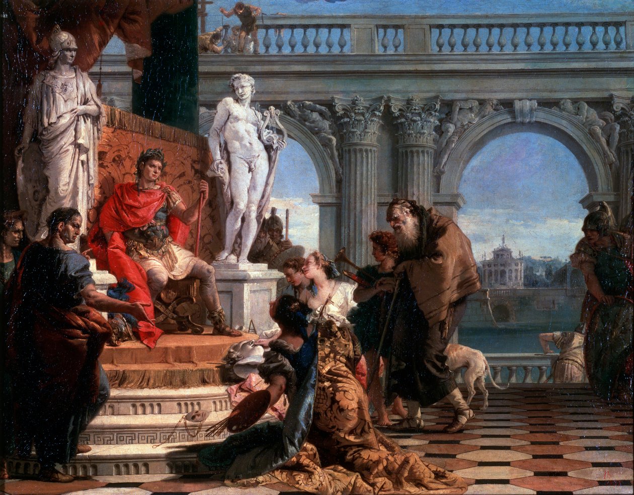 Maecenas præsenterer kunsten for Augustus, 1743. af Giovanni Battista Tiepolo
