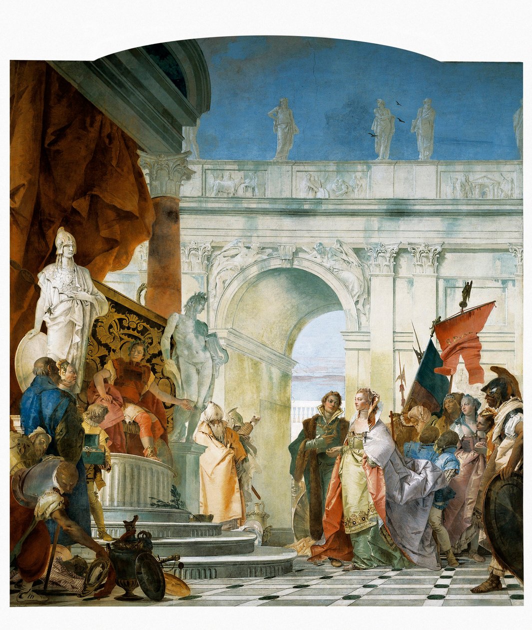 Magnanimity of Scipio, detail from Glories of Scipio Africanus and Alexander the Great, 1743dani af Giovanni Battista Tiepolo