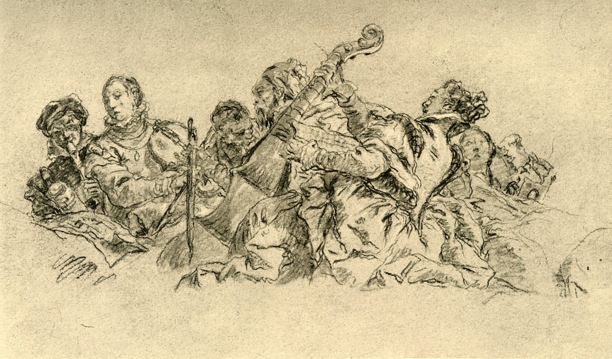 Musikere, 1752, 1928 af Giovanni Battista Tiepolo