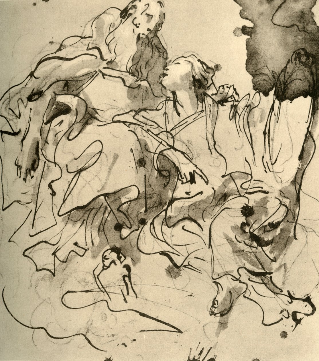 Gammel mand og ung kvinde, 1761, 1928 af Giovanni Battista Tiepolo