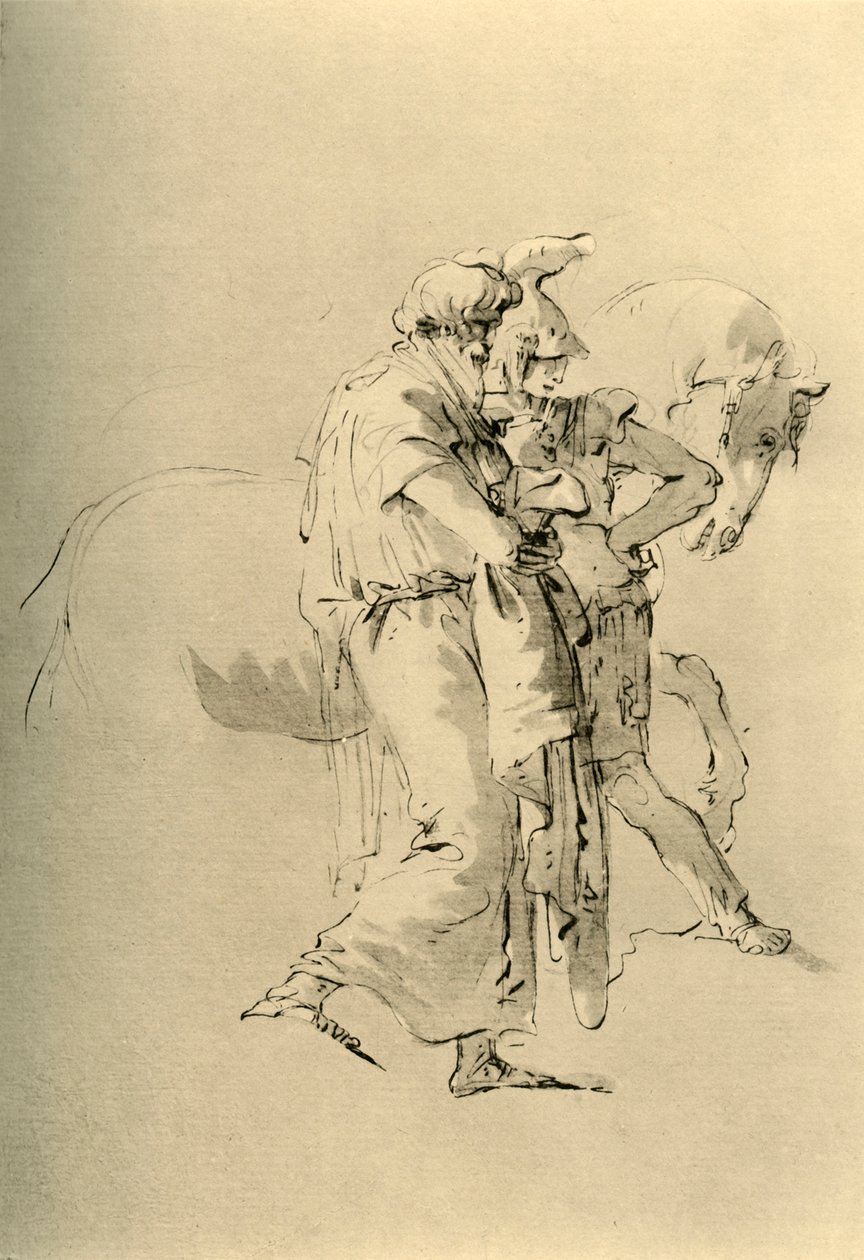 Gammel mand og ung soldat, midten af det 18. århundrede, 1928 af Giovanni Battista Tiepolo