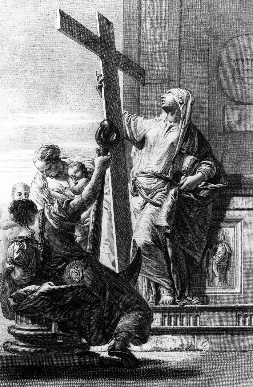 Personifikationer af tro, håb og kærlighed, indgraveret af Pietro Monaco, ca. 1750 af Giovanni Battista Tiepolo