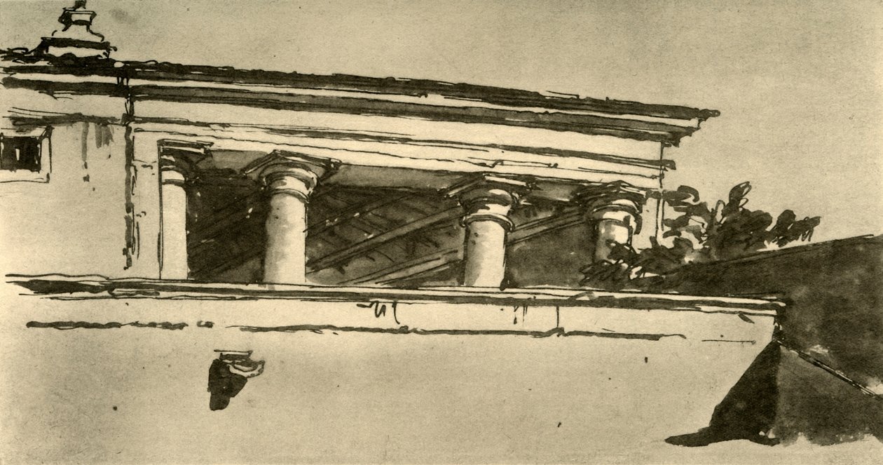 Pilar Hall of a Villa, 1757, 1928 af Giovanni Battista Tiepolo