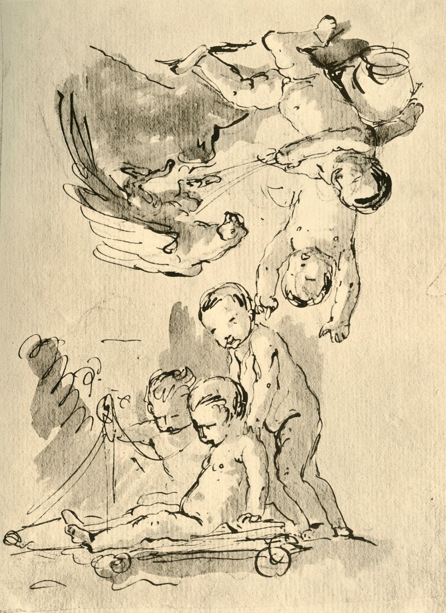 Playing Cupids, c1757, 1928 af Giovanni Battista Tiepolo