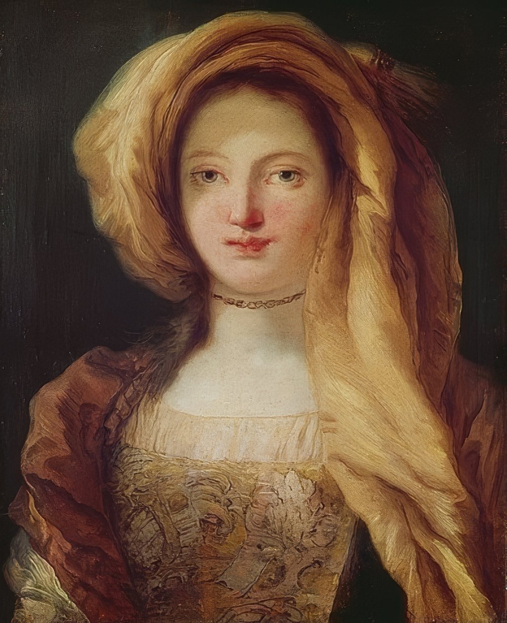 Portræt af hans kone af Giovanni Battista Tiepolo