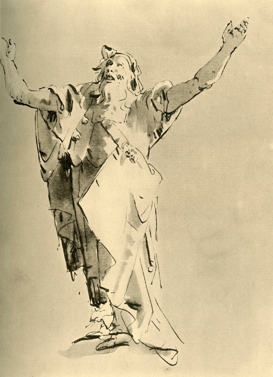 Profet med hævede arme, midten af det 18. århundrede, 1928 af Giovanni Battista Tiepolo