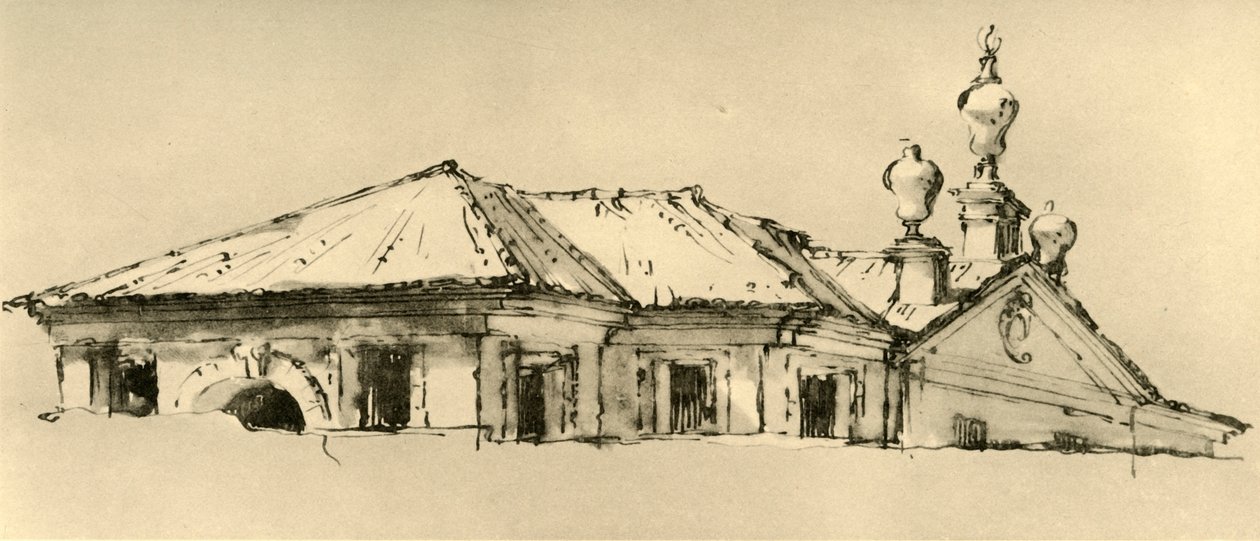 Tag-etage af en villa, 1757, 1928 af Giovanni Battista Tiepolo