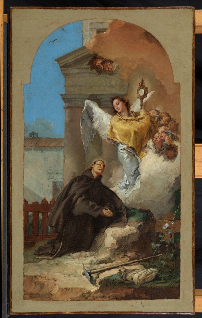 Saint Paschal Baylons vision om eukaristien, 1767 af Giovanni Battista Tiepolo