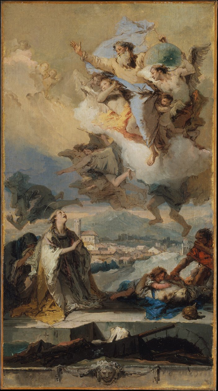 Sankt Thekla beder for de pestsyge af Giovanni Battista Tiepolo
