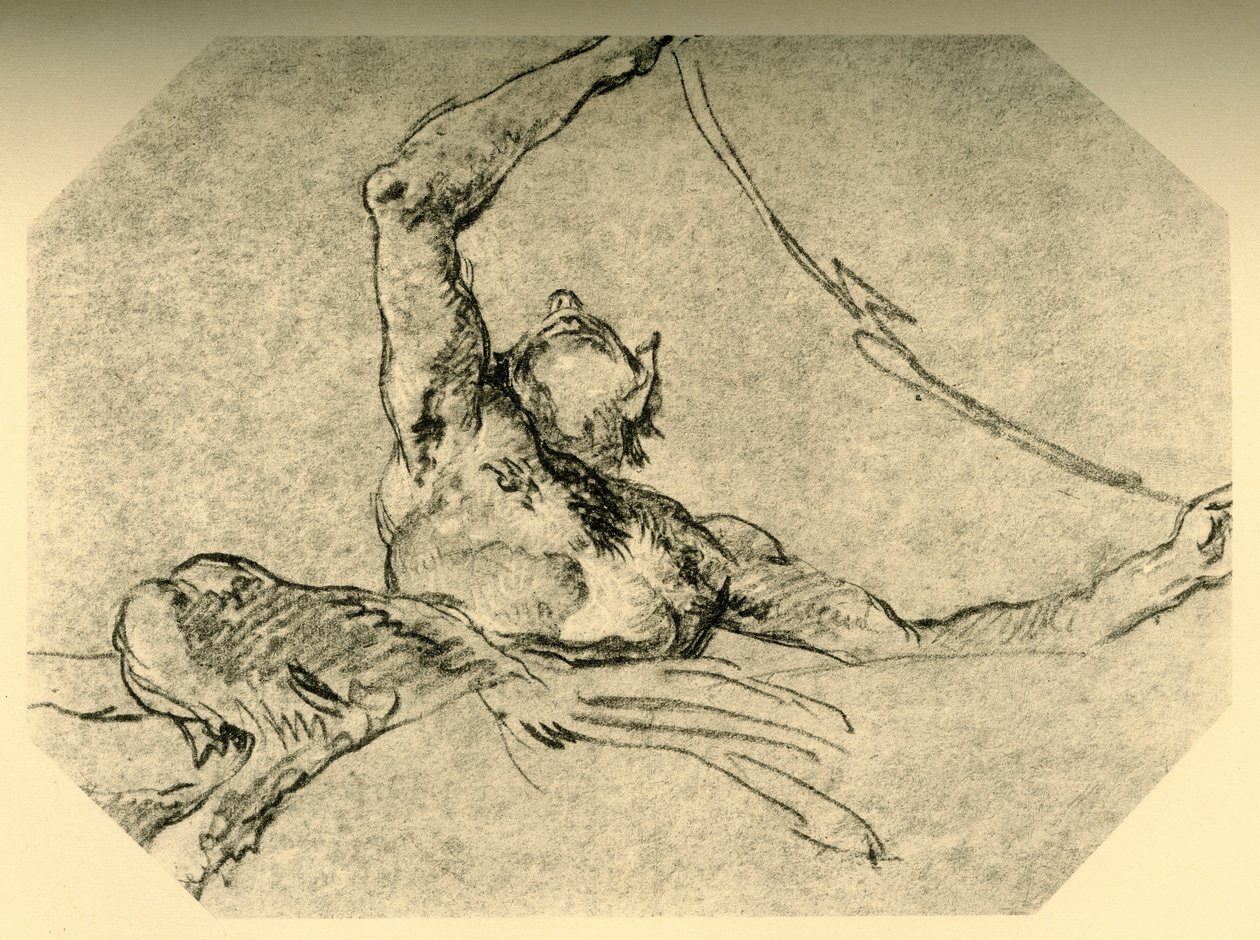Satyr holder en feston op, c1761, 1928 af Giovanni Battista Tiepolo