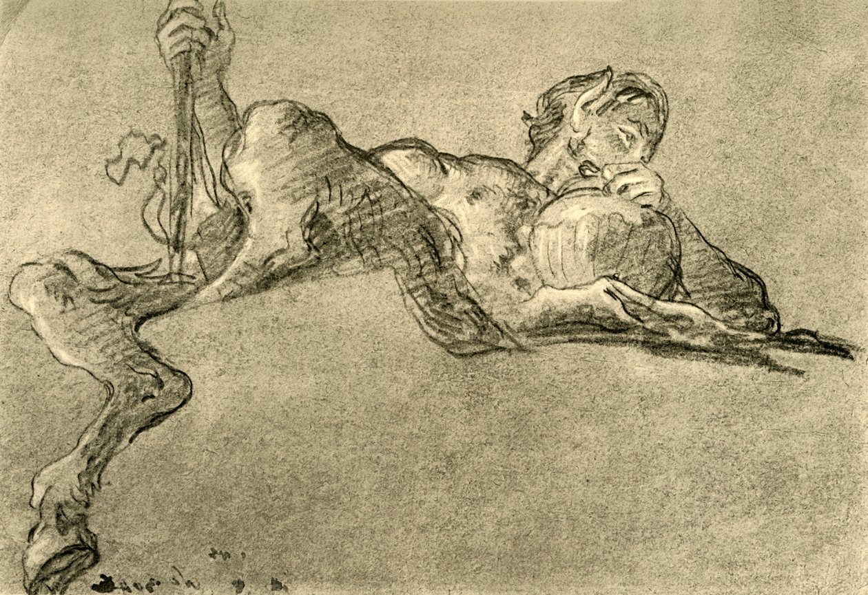 Satyr med vinkande, c1761, 1928 af Giovanni Battista Tiepolo