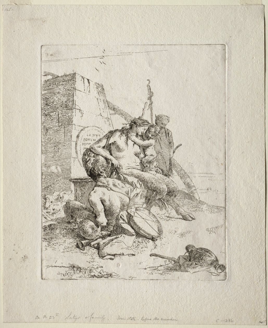 Kortet gaavme. Maleri af Gaspare Traversi (? - 1769) af Giovanni Battista Tiepolo