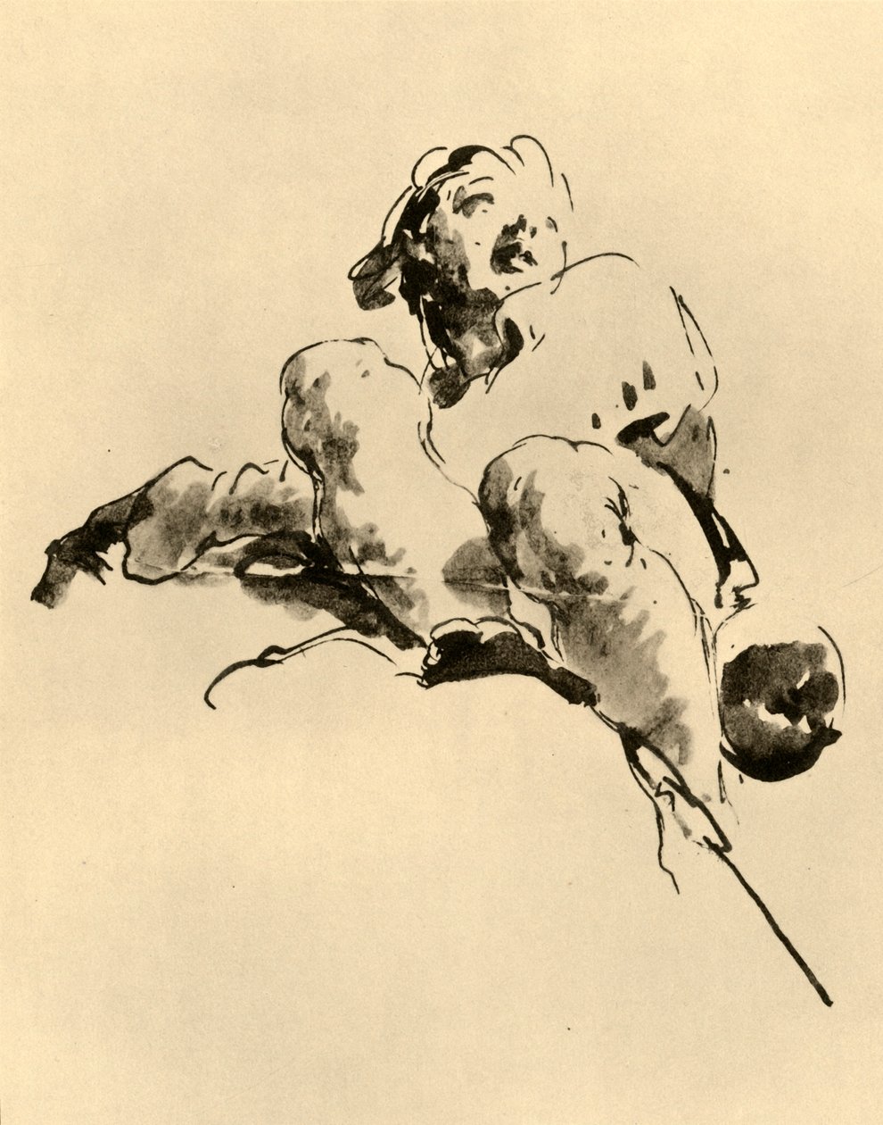 Squatting Youth, midten af det 18. århundrede, 1928 af Giovanni Battista Tiepolo