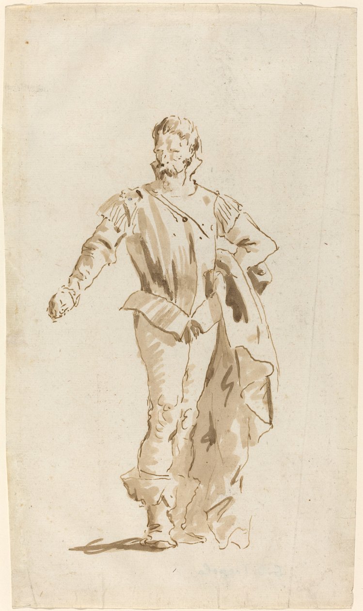 Stående mand i sekstende århundredes kostume af Giovanni Battista Tiepolo
