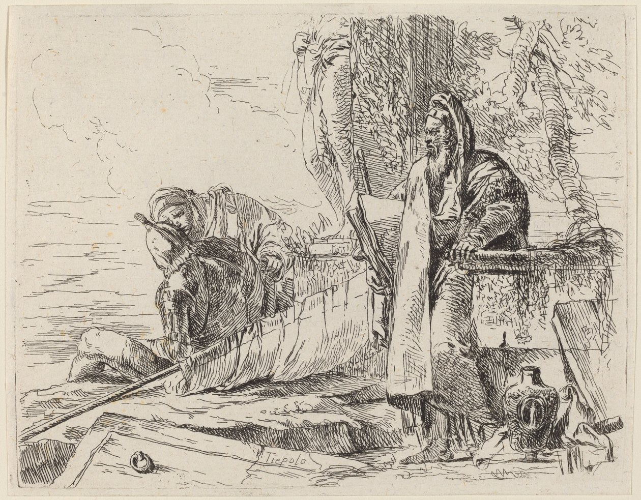 Stående filosof og to andre skikkelser af Giovanni Battista Tiepolo