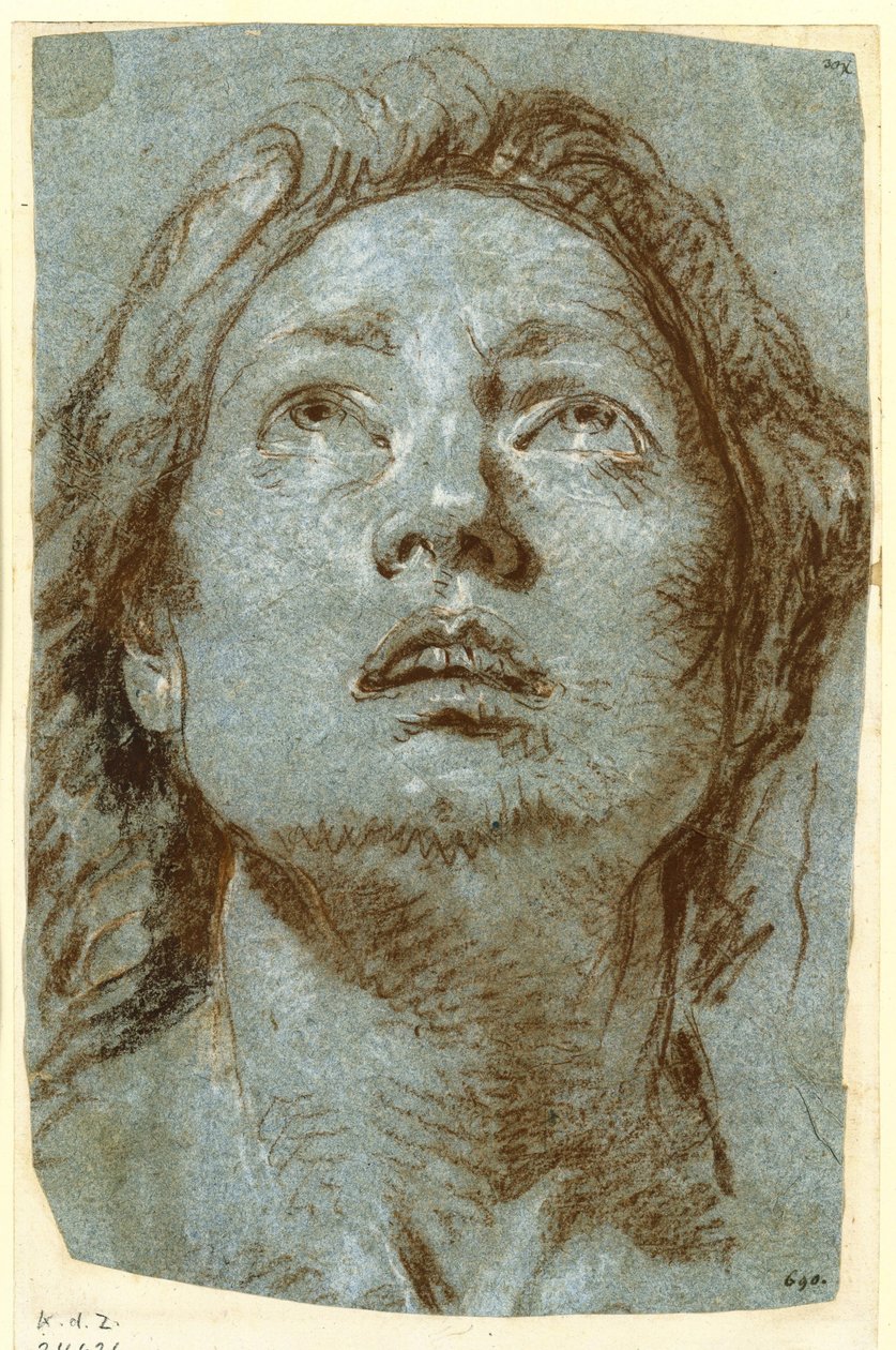Undersøgelse af hovedet af den hellige Agathe af Giovanni Battista Tiepolo