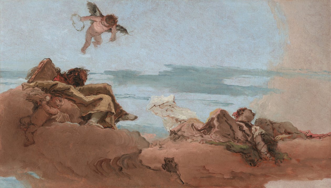 Studie til et loft med personifikationen af Rådet af Giovanni Battista Tiepolo