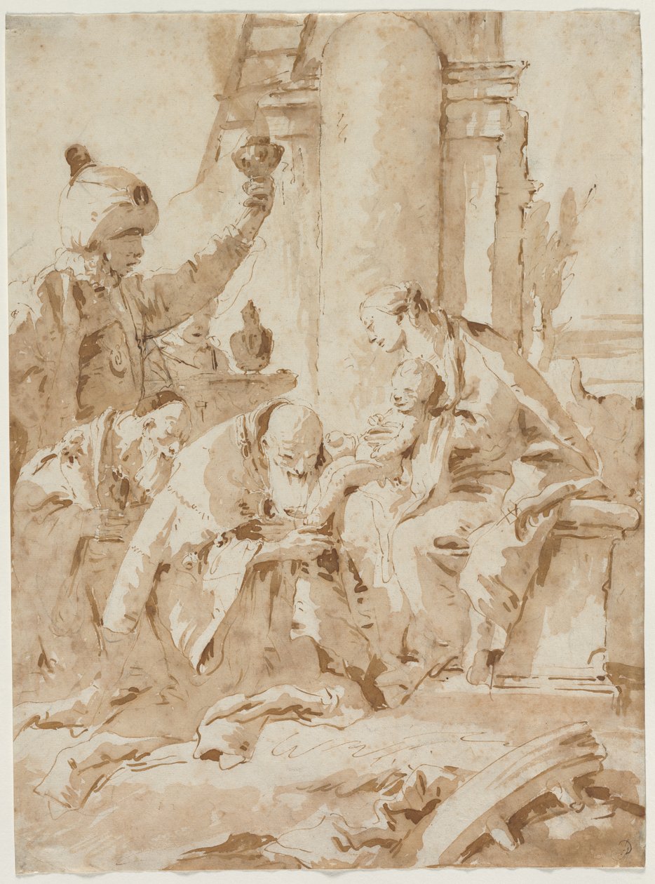 Magiernes tilbedelse, ca. 1740. af Giovanni Battista Tiepolo