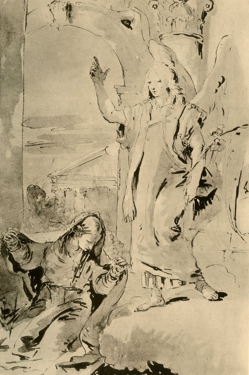 Bebudelsen, midten af det 18. århundrede, 1928 af Giovanni Battista Tiepolo