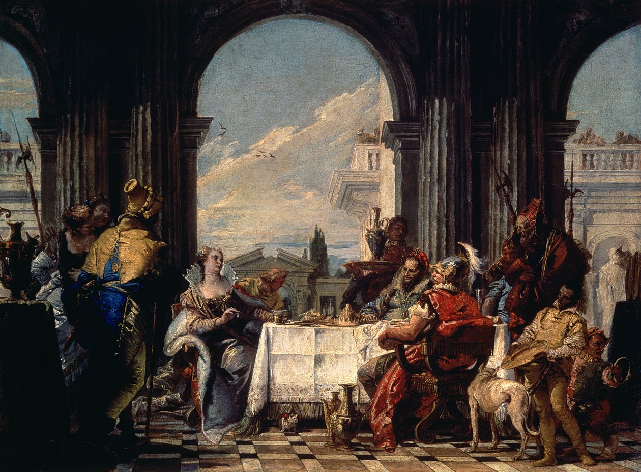 Banketten for Antony og Cleopatra, ca. 1744 af Giovanni Battista Tiepolo