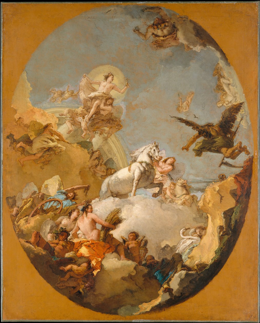 Der Wagen der Aurora af Giovanni Battista Tiepolo