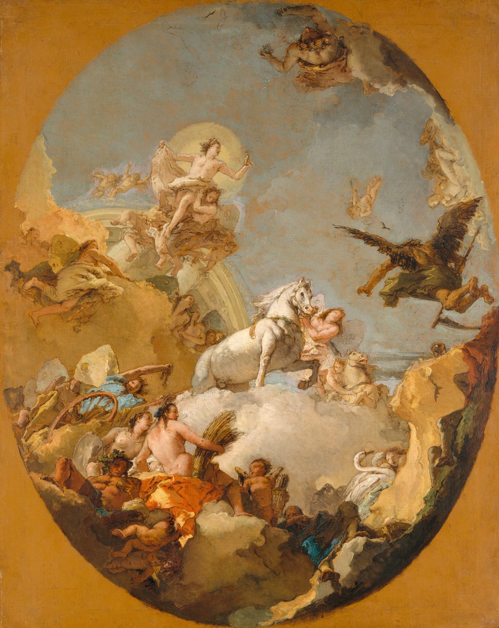 Vognen fra Aurora, 1761-9 af Giovanni Battista Tiepolo