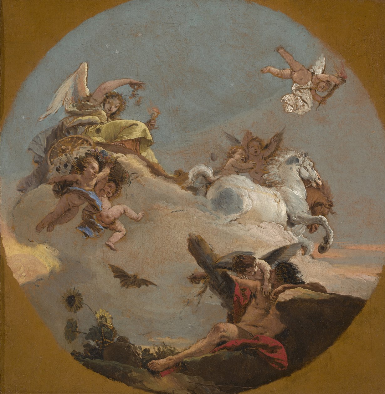 Vognen fra Aurora, ca. 1734 af Giovanni Battista Tiepolo