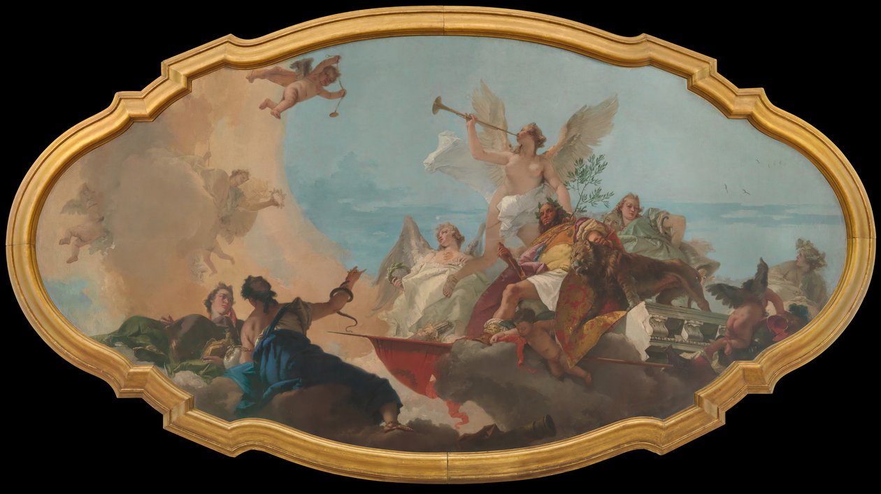 Forherligelsen af Barbaro-familien, ca. 1750. af Giovanni Battista Tiepolo
