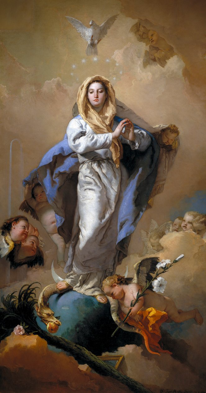 Den ubesmittede undfangelse, 1767-9 af Giovanni Battista Tiepolo