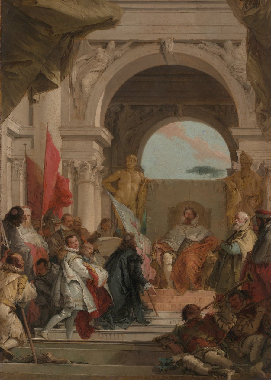 Biskop Harolds investitur som hertug af Franken, ca. 1751-52 af Giovanni Battista Tiepolo