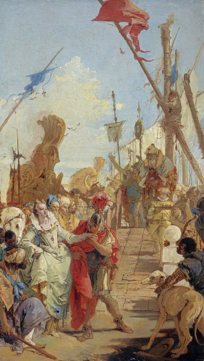 Mødet mellem Antonius og Kleopatra af Giovanni Battista Tiepolo
