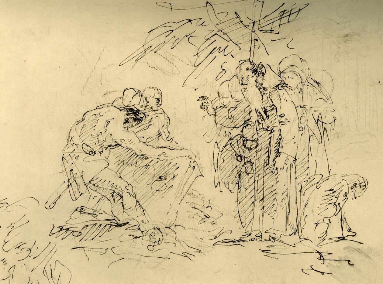 Åbningen af en grav, midten af det 18. århundrede, 1928. af Giovanni Battista Tiepolo