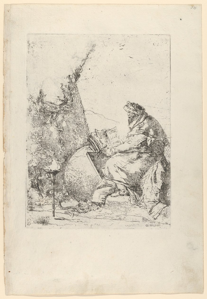 Filosoffen, fra Scherzi, ca. 1740. af Giovanni Battista Tiepolo