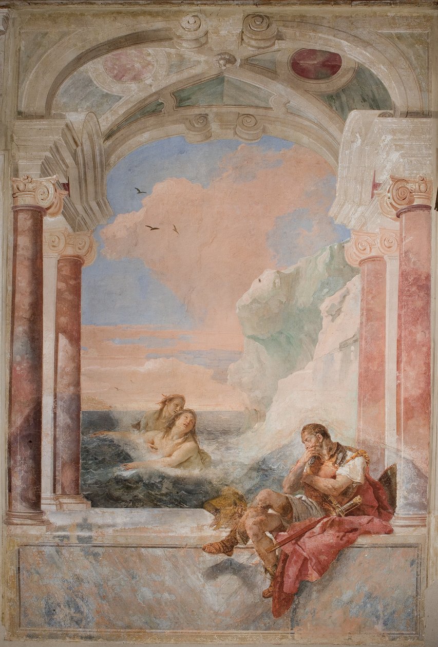 Thetis trøster sin søn Achilles, fra Iliadens værelse i Palazzina, 1757 af Giovanni Battista Tiepolo
