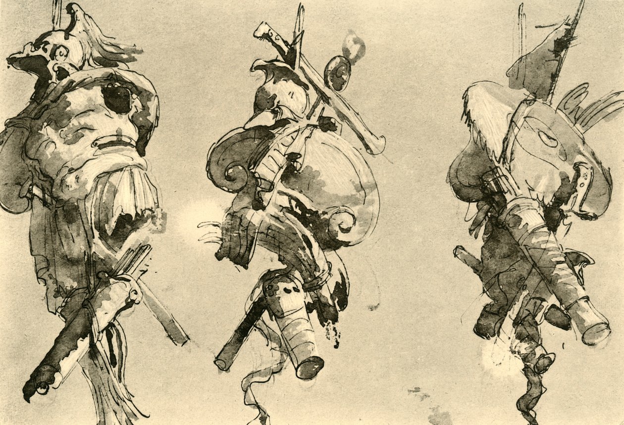 Tre trofæer, midten af det 18. århundrede, 1928 af Giovanni Battista Tiepolo