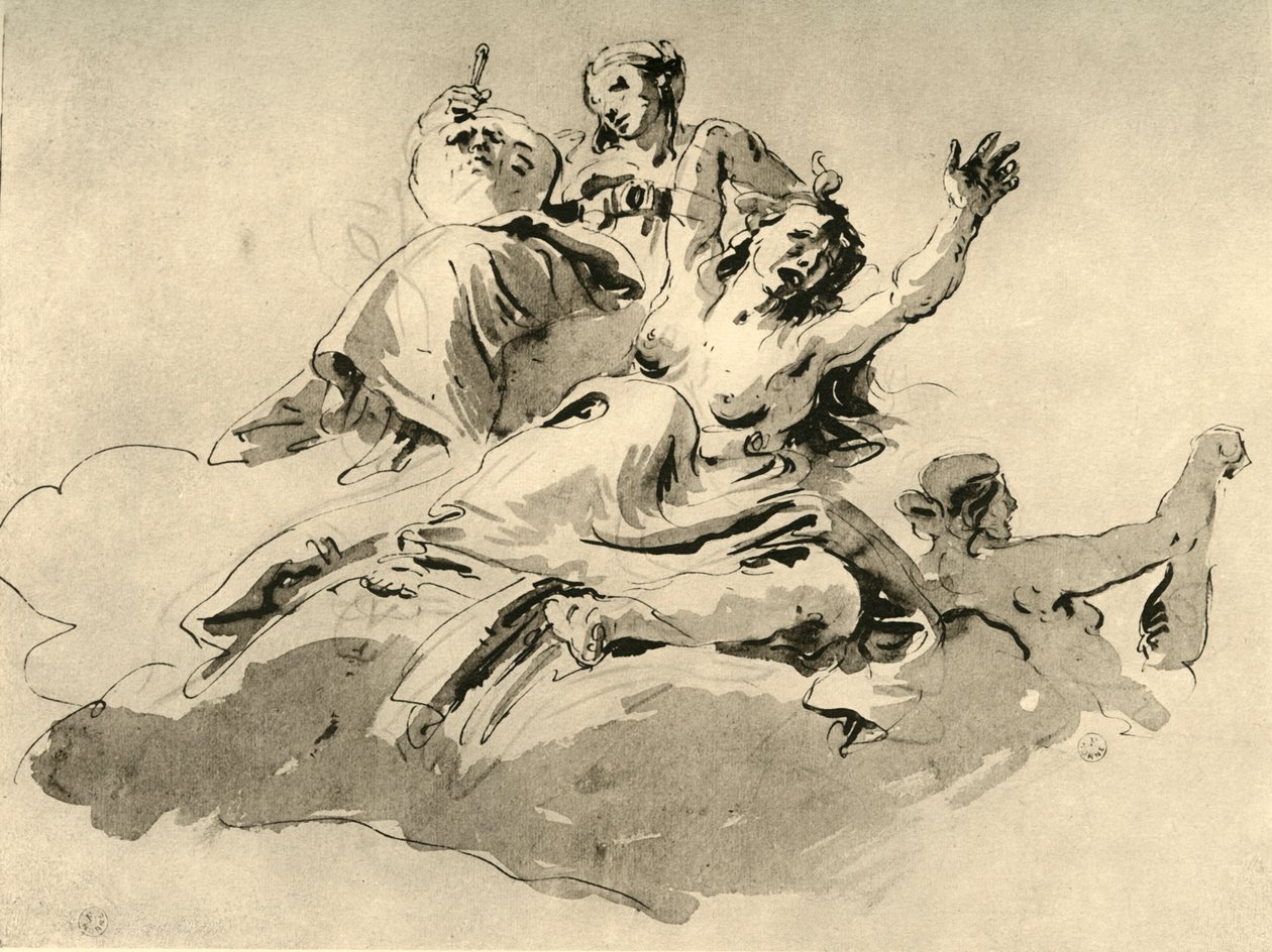 Tre kvinder, midten af det 18. århundrede, 1928 af Giovanni Battista Tiepolo