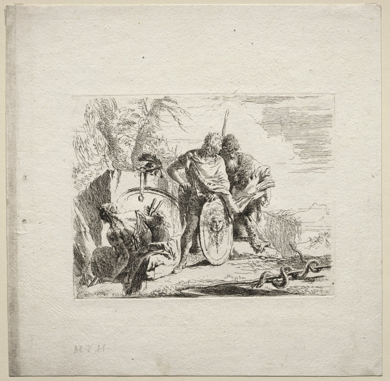 Forskellige Caprices: Den unge soldat og astrologen af Giovanni Battista Tiepolo