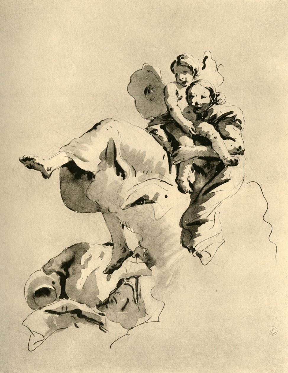 Venus og Amor, midten af det 18. århundrede, 1928 af Giovanni Battista Tiepolo
