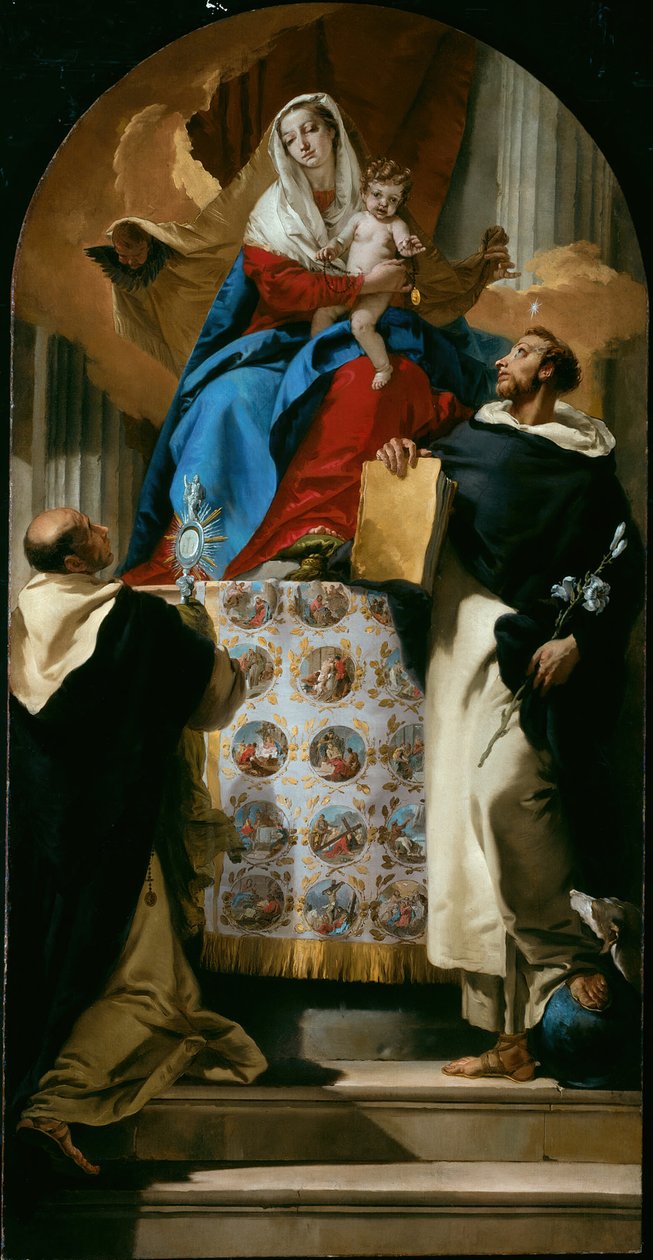 Jomfru og barn med de hellige Dominic og Hyacint, 173035. af Giovanni Battista Tiepolo