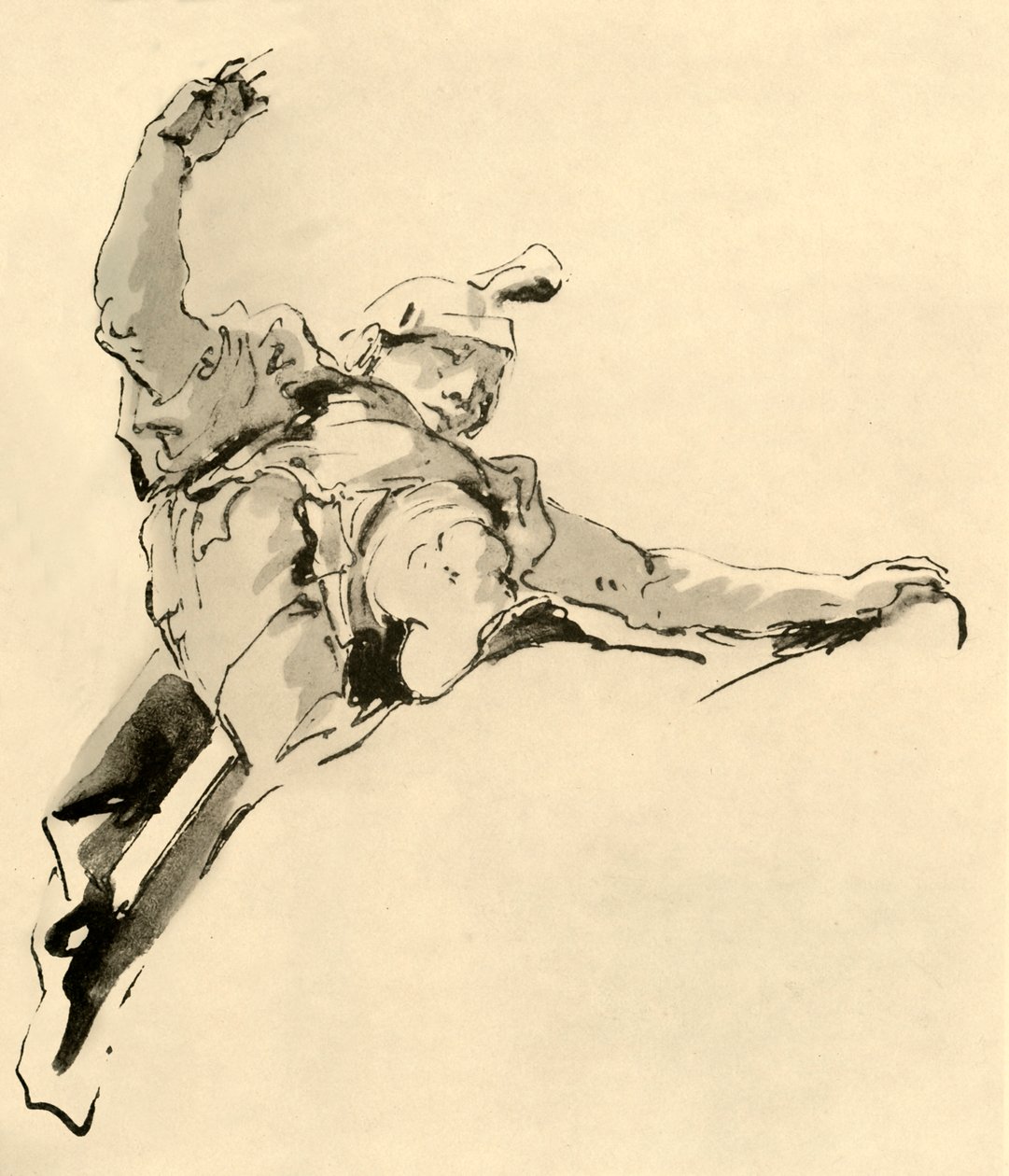 Kriger stående på skyer, midten af det 18. århundrede, 1928 af Giovanni Battista Tiepolo