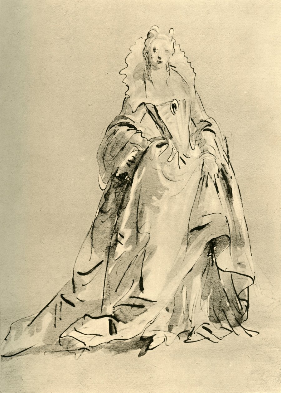 Ung dame, begyndelsen af midten af det 18. århundrede 1928 af Giovanni Battista Tiepolo
