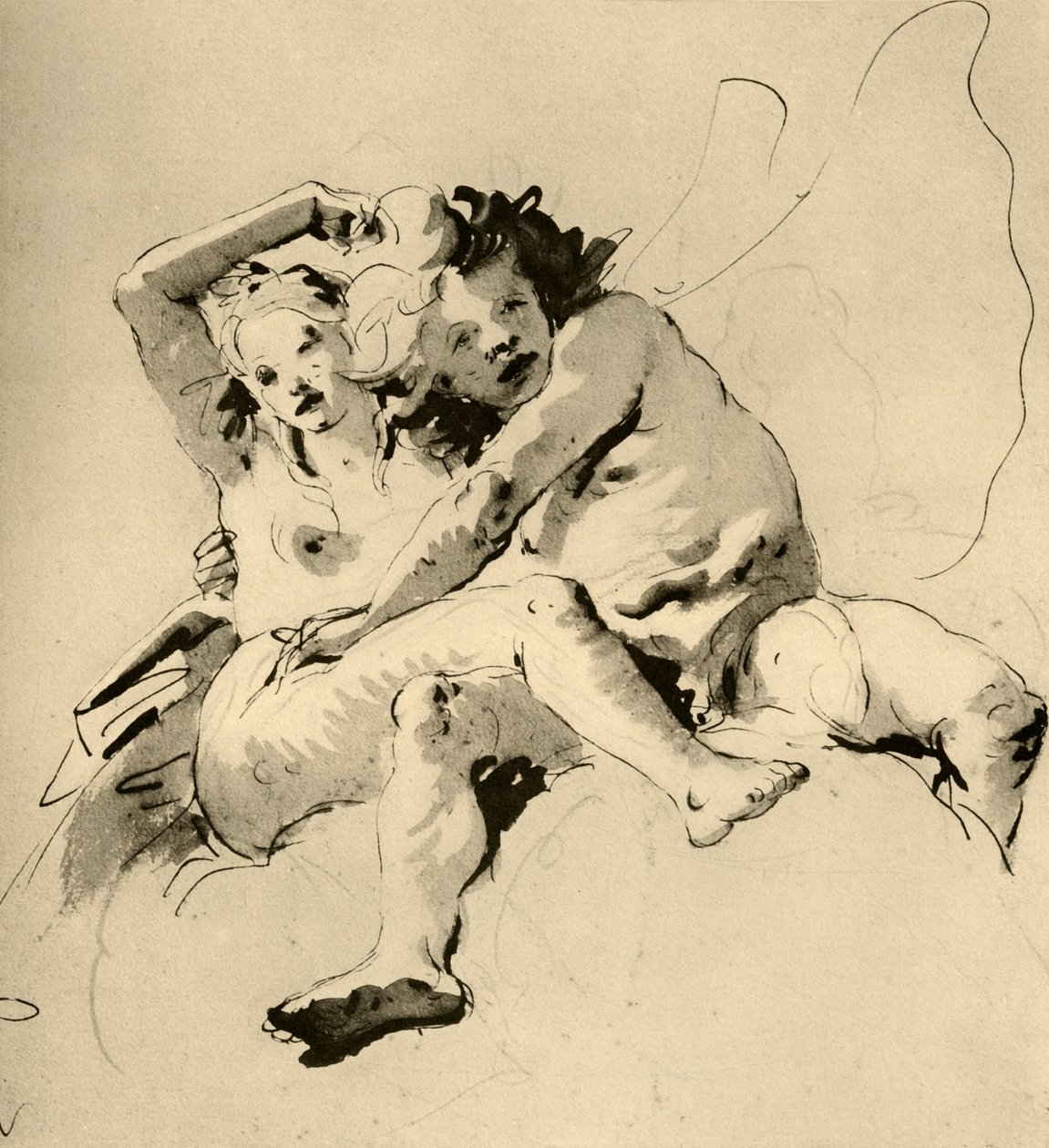 Zephyr og Flora, 1757, 1928 af Giovanni Battista Tiepolo